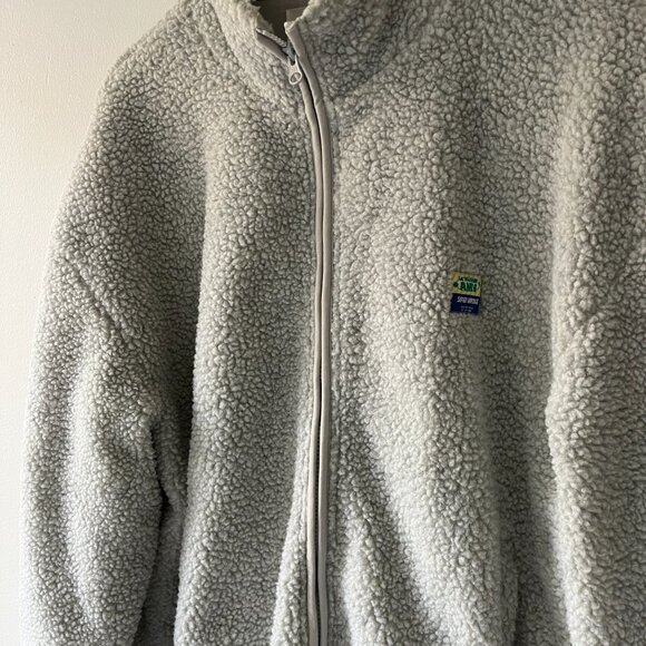 American Vintage Hoktown Mens Jacket Light Grey Polar Melange - Small - Picture 5 of 7